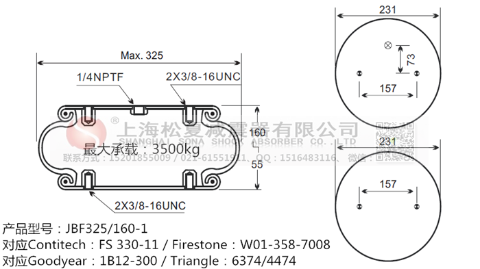 JBF325/160-1橡膠<a href='http://m.cddo.cn/' target='_blank'><u>空氣彈簧</u></a>