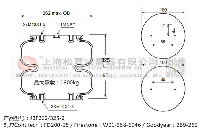 JBF262/325-2橡膠<a href='http://m.cddo.cn/' target='_blank'><u>空氣彈簧</u></a>